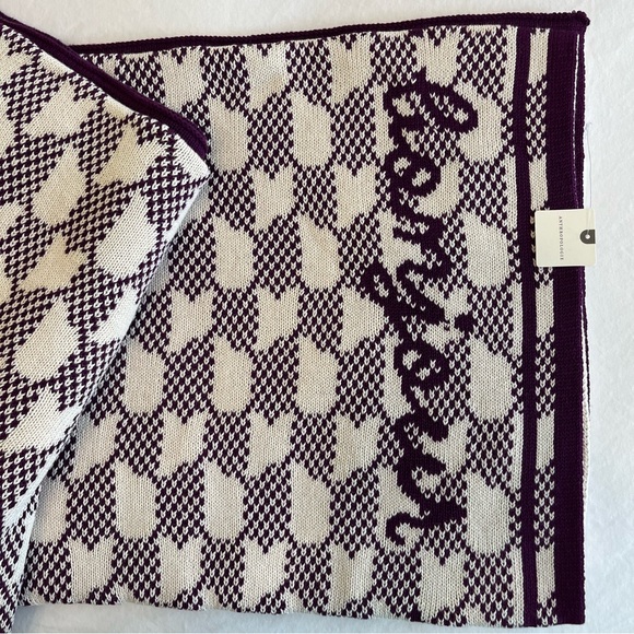NIB #1 Anthropologie “Sold Out” Violette Cotton Knit Throw - Picture 9 of 15